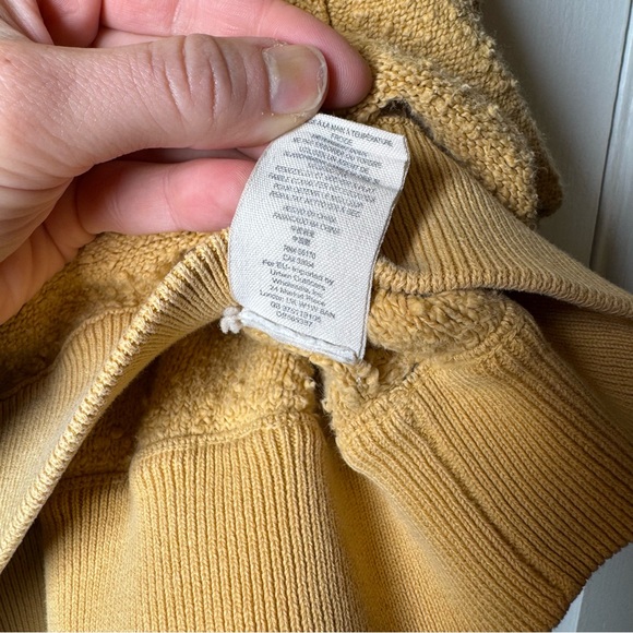 Free People Boho Popcorn Textured Oversized Zip Up Jacket In Mustard Size Medium - Picture 8 of 10